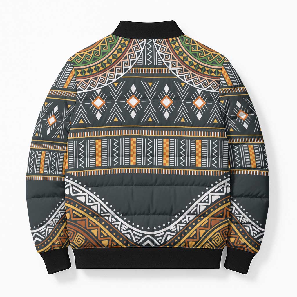 Africa Ethnic Native Pattern Bomber Puffer Jacket