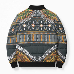 Africa Ethnic Native Pattern Bomber Puffer Jacket
