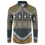 Africa Ethnic Native Pattern Button Sweatshirt