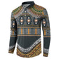 Africa Ethnic Native Pattern Button Sweatshirt