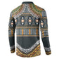 Africa Ethnic Native Pattern Button Sweatshirt