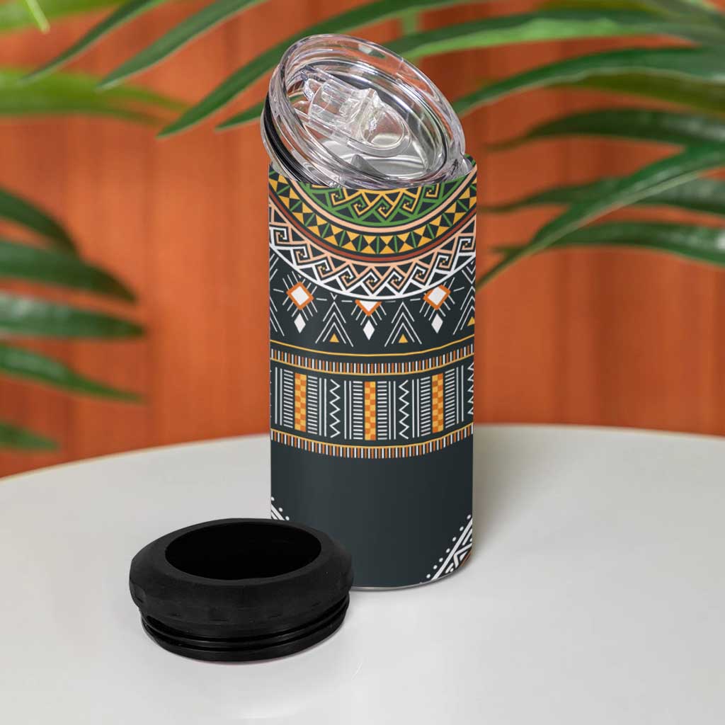 Afro Ethnic Native Pattern 4 in 1 Can Cooler Tumbler