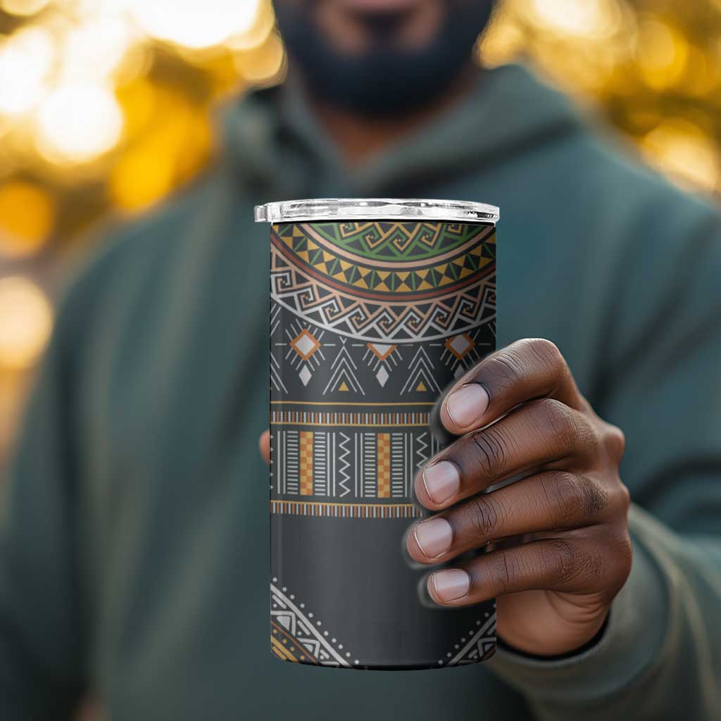 Afro Ethnic Native Pattern 4 in 1 Can Cooler Tumbler