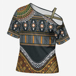 Africa Ethnic Native Pattern Cross Shoulder Shirt