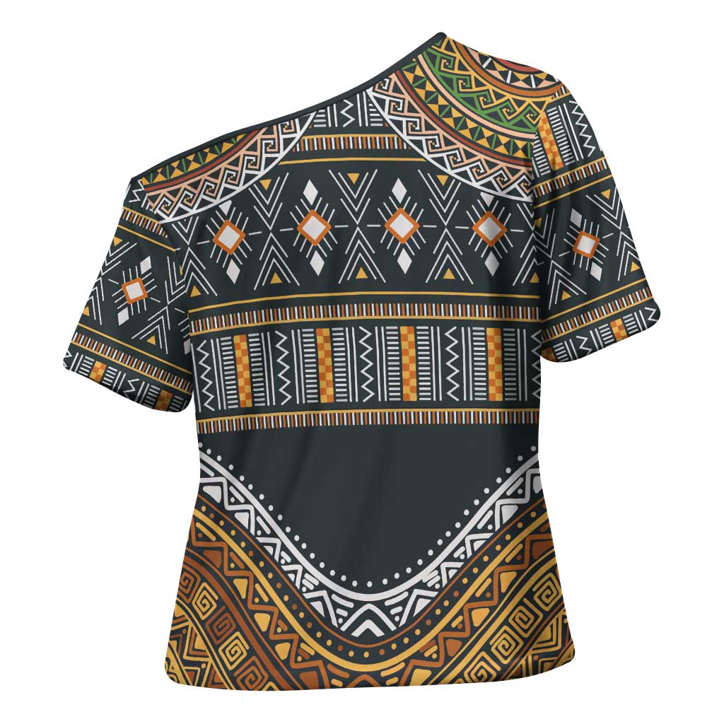 Africa Ethnic Native Pattern Cross Shoulder Shirt