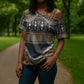 Africa Ethnic Native Pattern Cross Shoulder Shirt