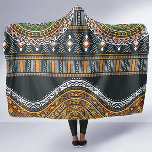 Afro Ethnic Native Pattern Hooded Blanket