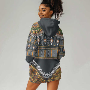 Afro Ethnic Native Pattern Hoodie Dress