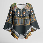 Africa Ethnic Native Pattern Kimono Sleeve Blouse