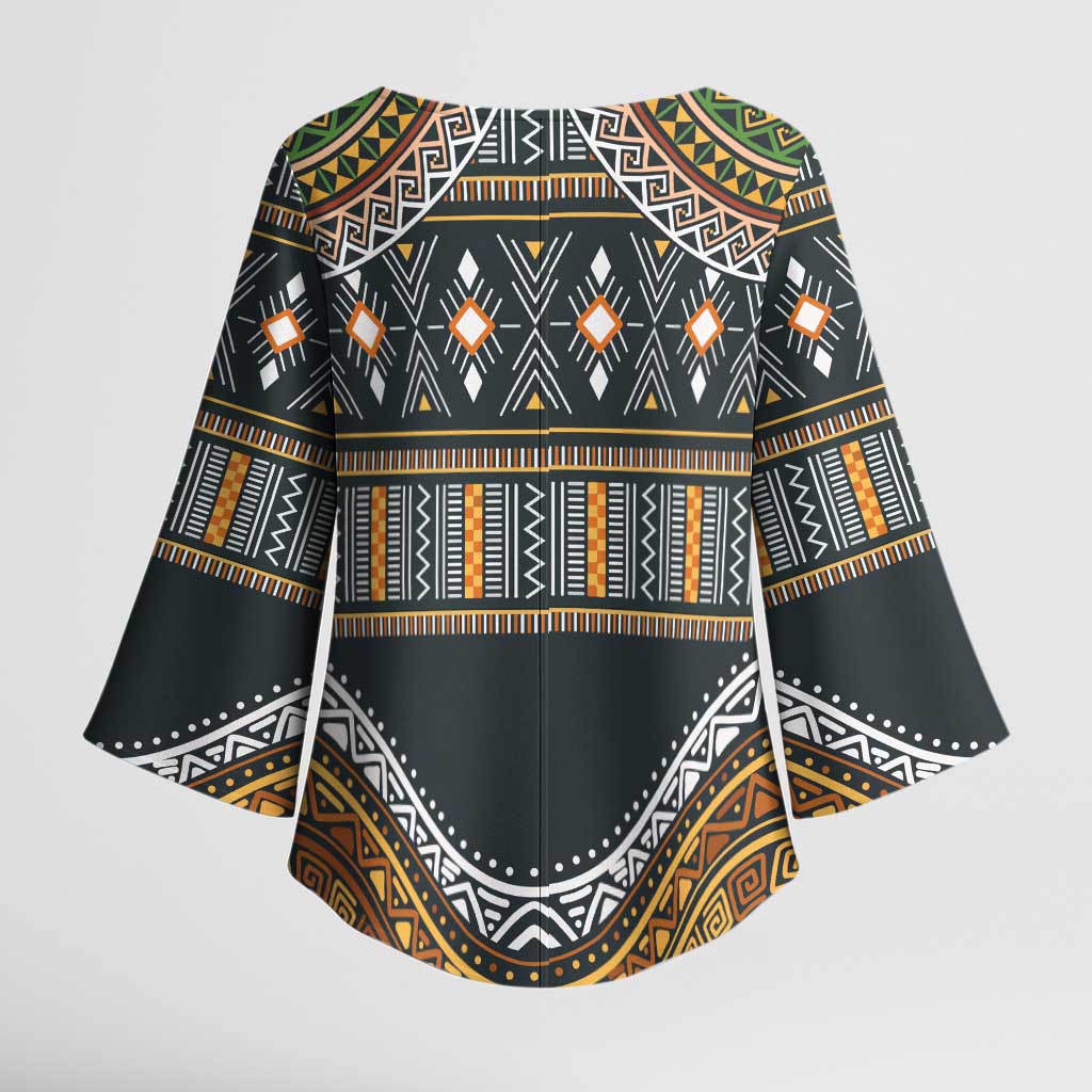 Africa Ethnic Native Pattern Kimono Sleeve Blouse