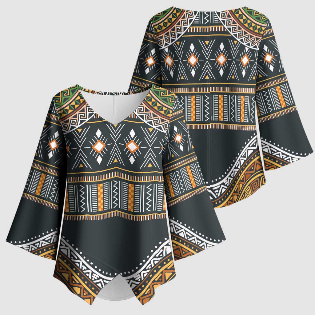 Africa Ethnic Native Pattern Kimono Sleeve Blouse