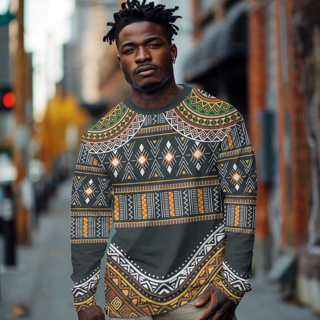 Afro Ethnic Native Pattern Long Sleeve Shirt LT9