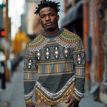 Afro Ethnic Native Pattern Long Sleeve Shirt LT9