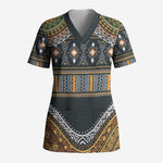 Africa Ethnic Native Pattern Scrub Top