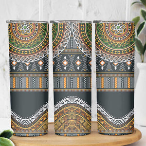 Afro Ethnic Native Pattern Skinny Tumbler