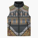 Africa Ethnic Native Pattern Sleeveless Puffer Jacket