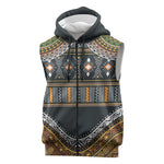 Afro Ethnic Native Pattern Sleeveless Zip Hoodie - African Pride