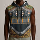 Afro Ethnic Native Pattern Sleeveless Zip Hoodie - African Pride