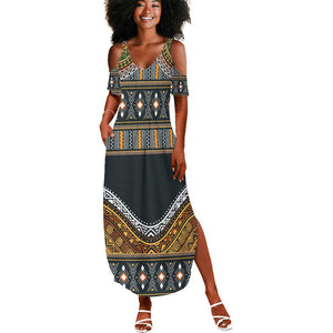 Afro Ethnic Native Pattern Summer Maxi Dress