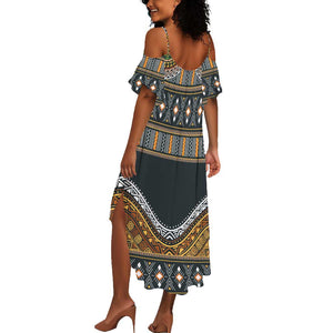 Afro Ethnic Native Pattern Summer Maxi Dress