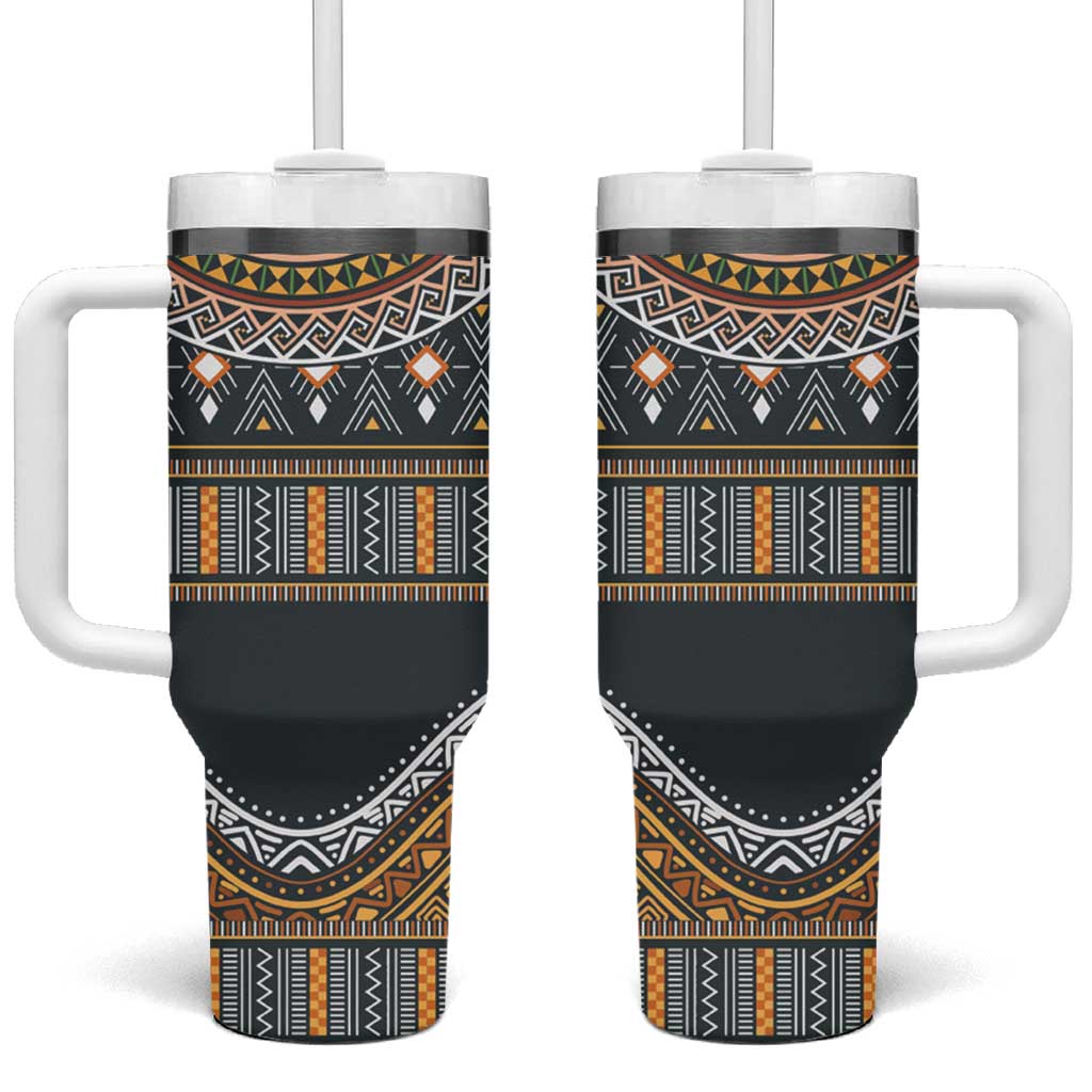 Afro Ethnic Native Pattern Tumbler With Handle