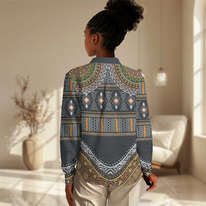 Afro Ethnic Native Pattern Women Casual Shirt