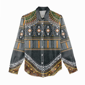 Afro Ethnic Native Pattern Women Casual Shirt