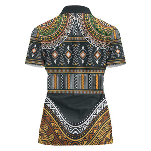 Afro Ethnic Native Pattern Women Polo Shirt