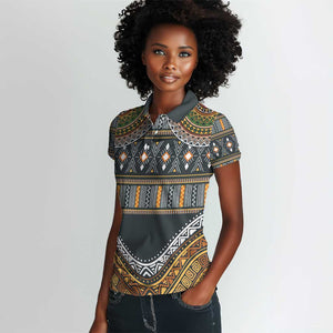 Afro Ethnic Native Pattern Women Polo Shirt