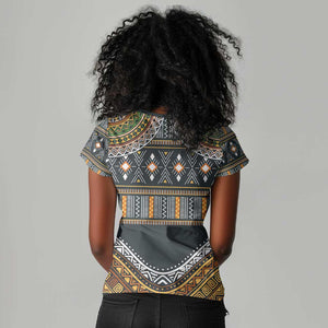 Afro Ethnic Native Pattern Women V-Neck T-Shirt