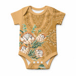 Africa King Proteas Dashiki Motif Baby Onesie Gold Style