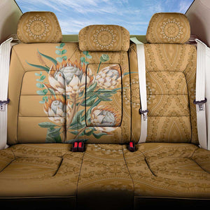 Afro King Proteas Dashiki Motif Back Car Seat Cover Gold Style