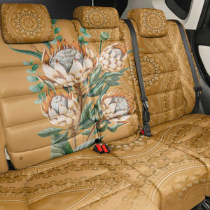 Afro King Proteas Dashiki Motif Back Car Seat Cover Gold Style