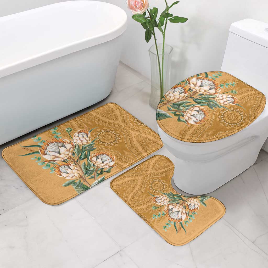 Africa King Proteas Dashiki Motif Bathroom Set Gold Style