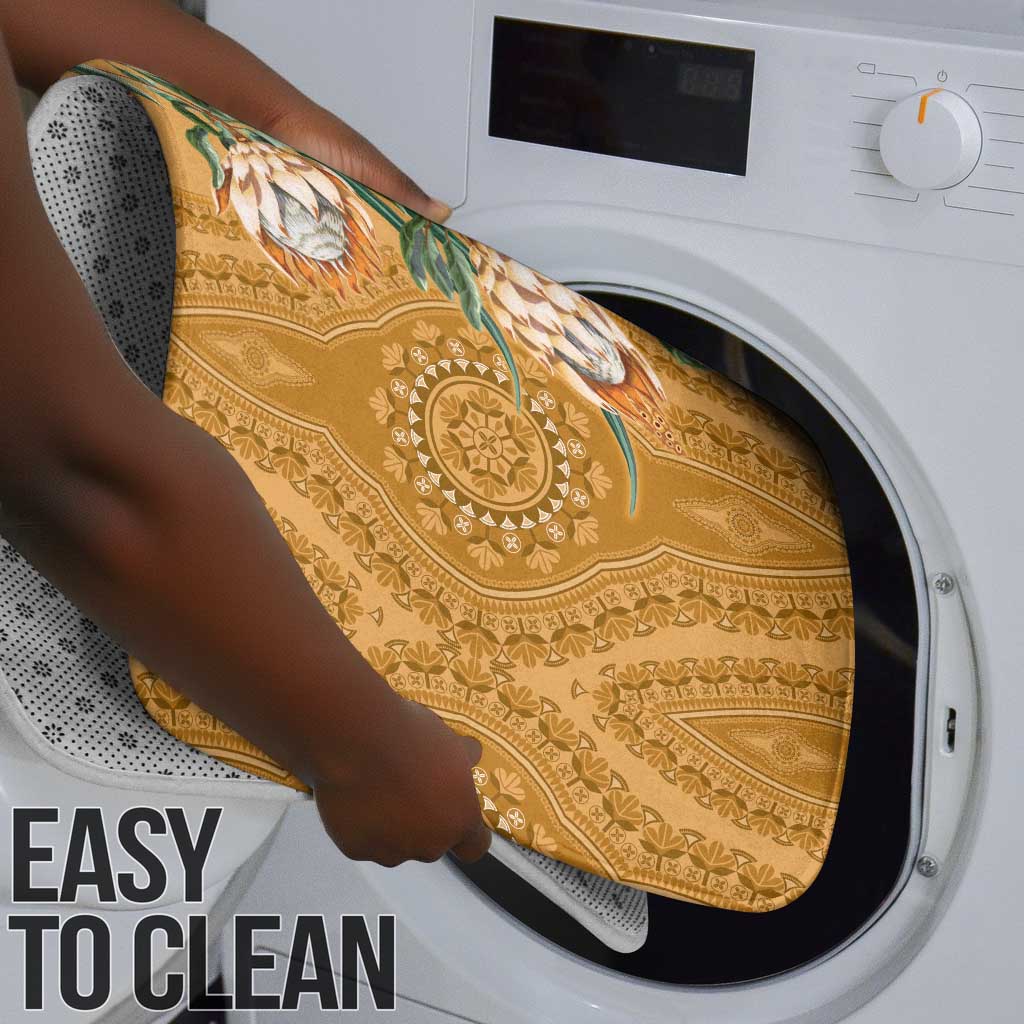 Africa King Proteas Dashiki Motif Bathroom Set Gold Style
