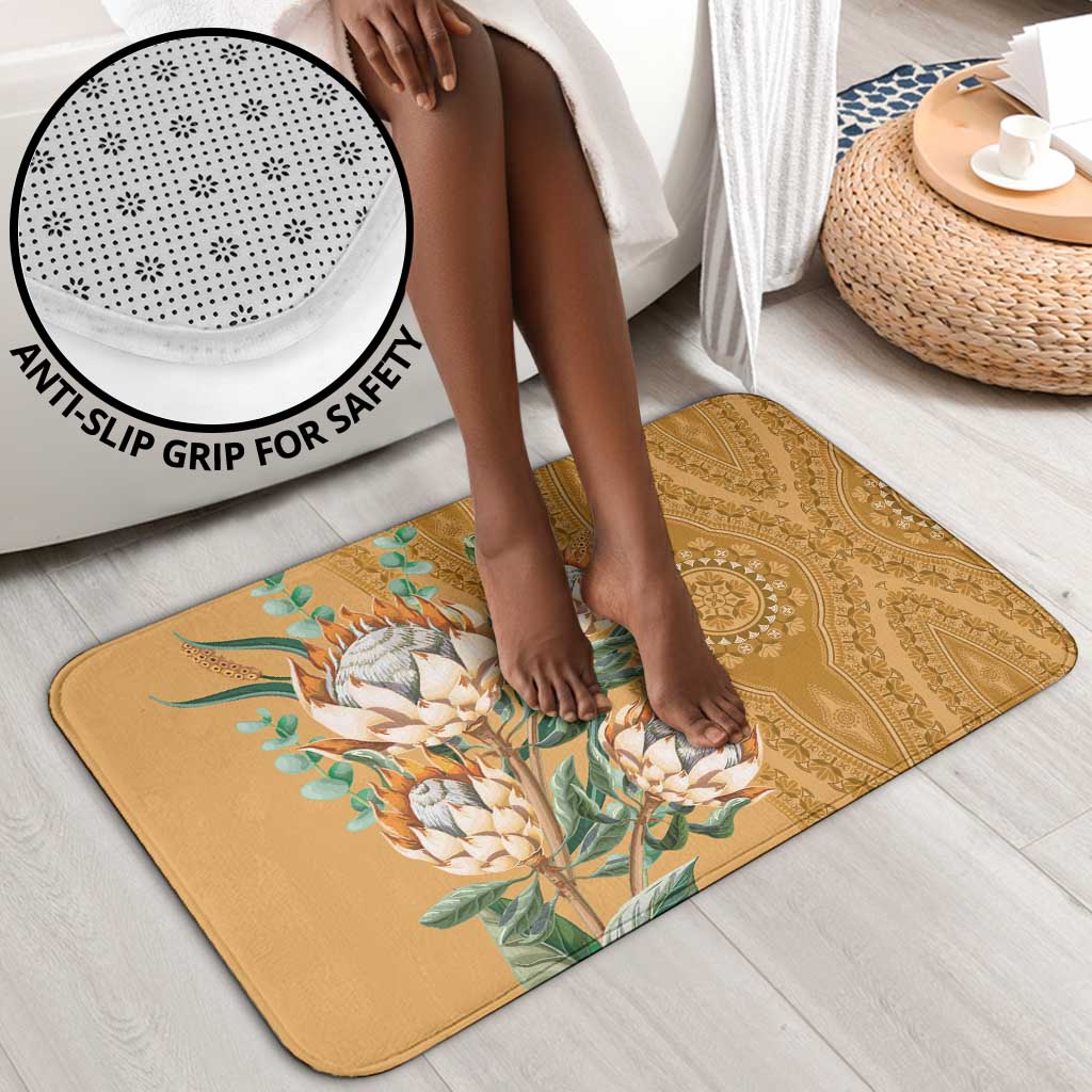 Africa King Proteas Dashiki Motif Bathroom Set Gold Style