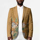 Africa King Proteas Dashiki Motif Blazer Gold Style