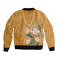 Afro King Proteas Dashiki Motif Bomber Jacket Gold Style