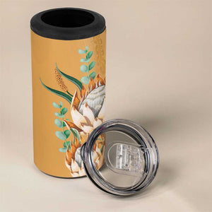 Afro King Proteas Dashiki Motif 4 in 1 Can Cooler Tumbler Gold Style