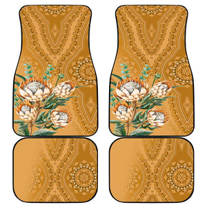 Afro King Proteas Dashiki Motif Car Mats Gold Style