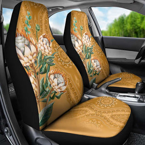 Afro King Proteas Dashiki Motif Car Seat Cover Gold Style