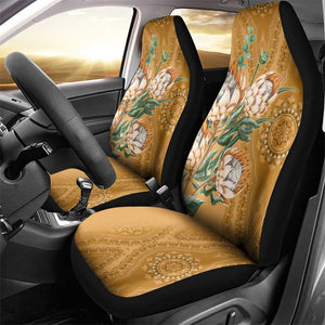 Afro King Proteas Dashiki Motif Car Seat Cover Gold Style