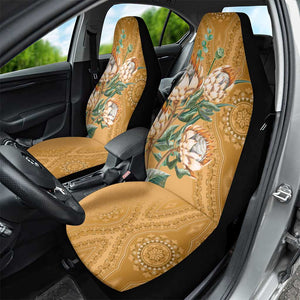 Afro King Proteas Dashiki Motif Car Seat Cover Gold Style