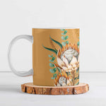Africa King Proteas Dashiki Motif Ceramic Mug Gold Style