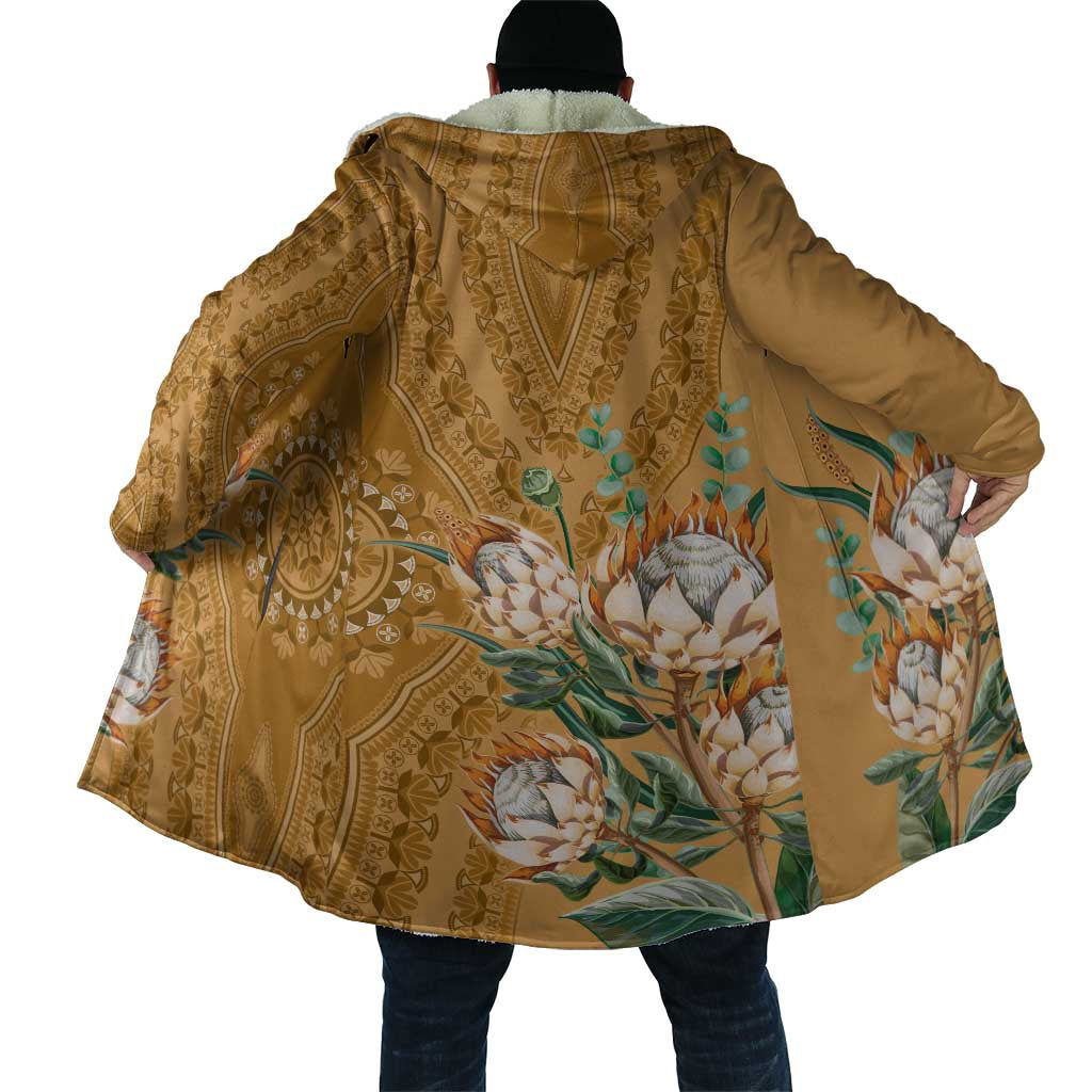 Africa King Proteas Dashiki Motif Cloak Gold Style