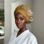 Africa King Proteas Dashiki Motif Easy Headwrap Gold Style
