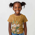 Afro King Proteas Dashiki Motif Kid T shirt Gold Style