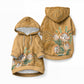 Africa King Proteas Dashiki Motif Pet Hoodie Gold Style