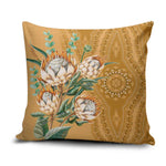 Africa King Proteas Dashiki Motif Pillow Cover Gold Style