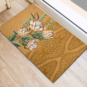 Afro King Proteas Dashiki Motif Rubber Doormat Gold Style